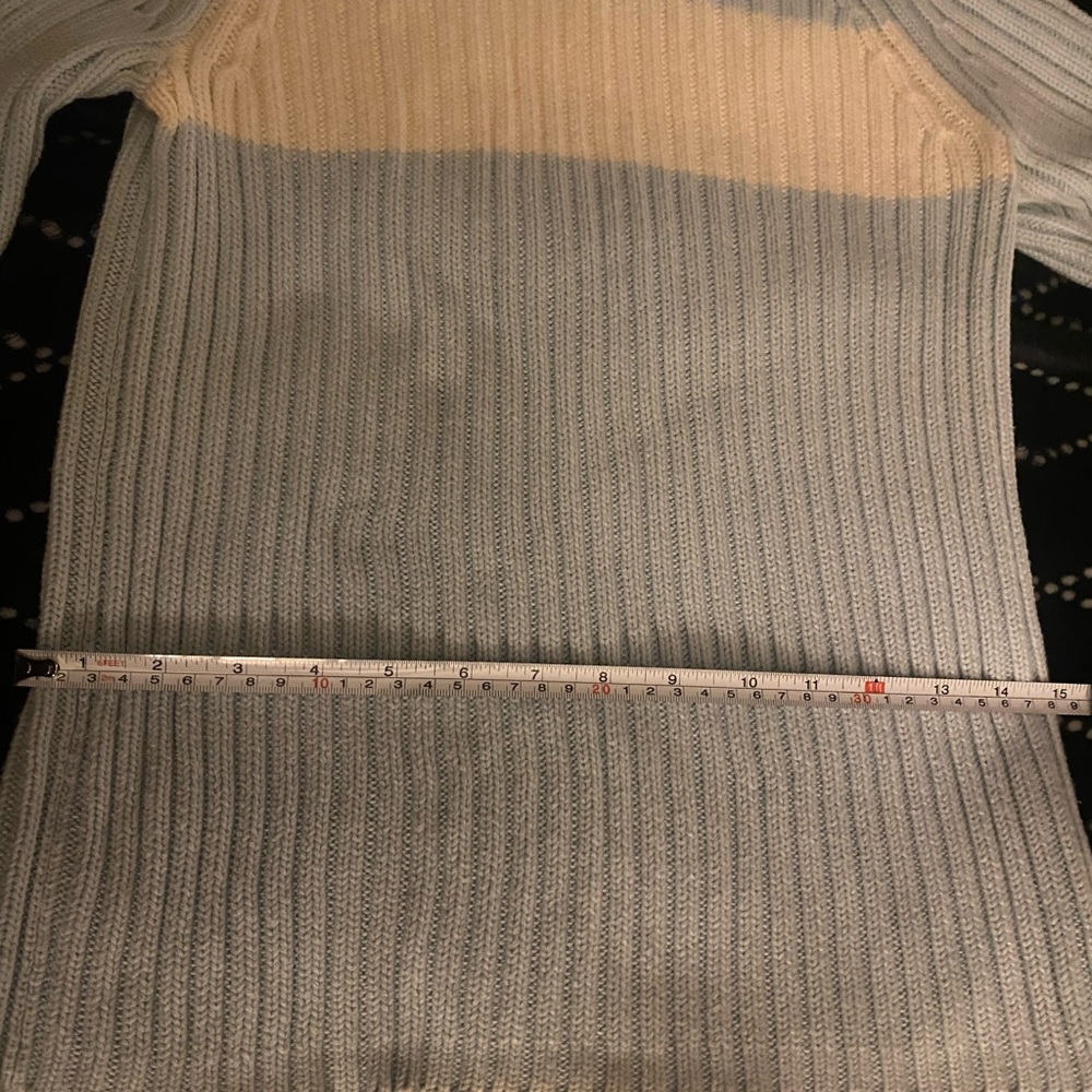 Vintage Polo Ralph Lauren Light Blue Ribbed Turtleneck Sweater - Picture 7 of 7